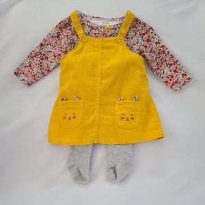 Carters kitty jumper dress 6M